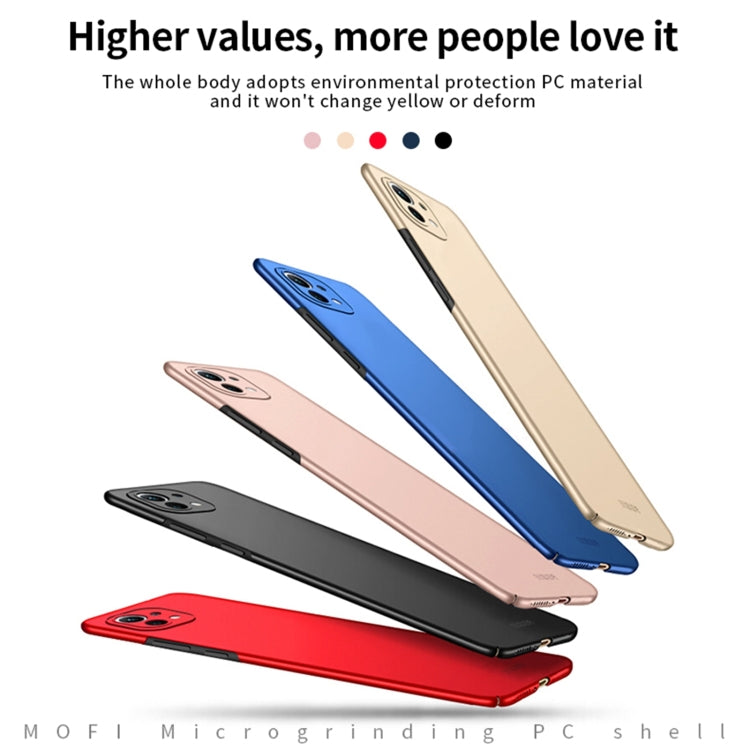 For Xiaomi Mi 11 MOFI Frosted PC Ultra-thin Hard Case(Red) - Xiaomi Cases by MOFI | Online Shopping South Africa | PMC Jewellery