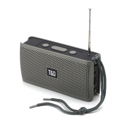 T&G TG282 Portable Bluetooth Speakers with Flashlight, Support TF Card / FM / 3.5mm AUX / U Disk / Hands-free Call(Gray) - Desktop Speaker by T&G | Online Shopping South Africa | PMC Jewellery | Buy Now Pay Later Mobicred