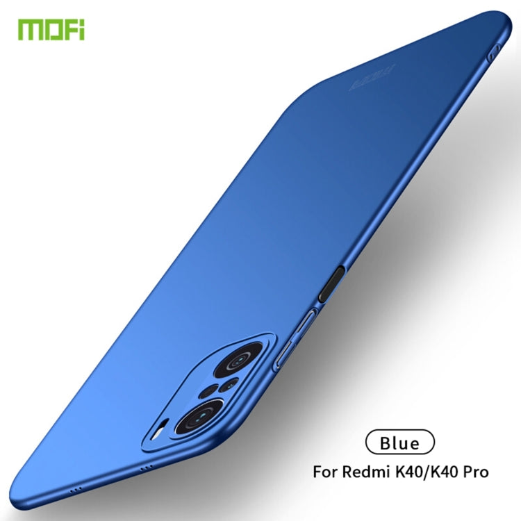 For Xiaomi Redmi K40 / K40 Pro MOFI Frosted PC Ultra-thin Hard Case(Blue) - Xiaomi Cases by MOFI | Online Shopping South Africa | PMC TechLife | Buy Now Pay Later Mobicred