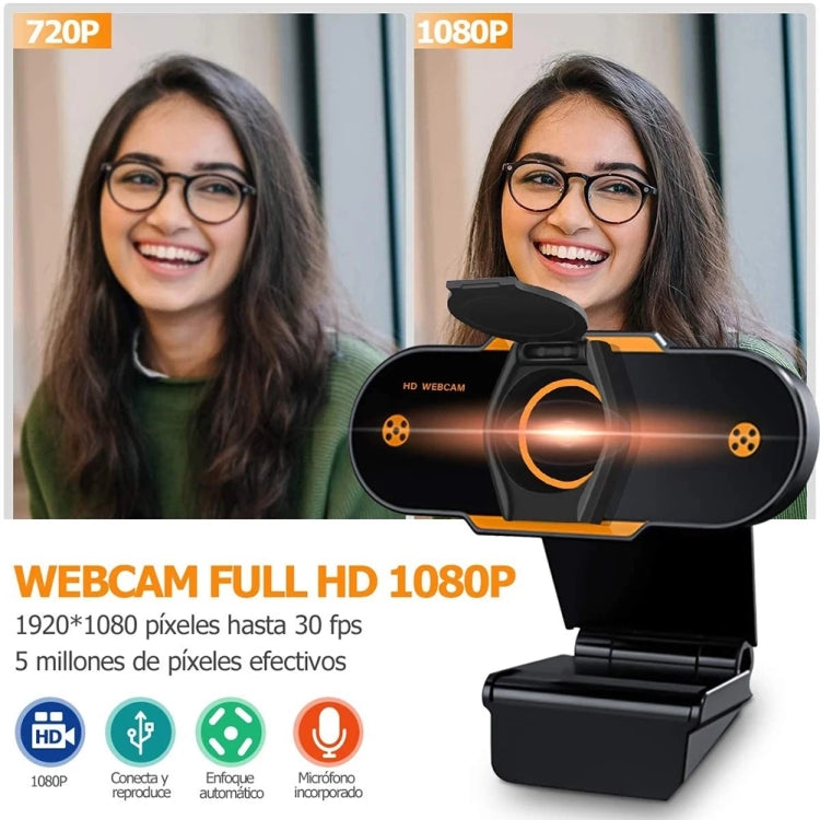 312 1080P HD USB 2.0 PC Desktop Camera Webcam with Mic, Cable Length: about 1.3m, Configuration:Regular - HD Camera by PMC Jewellery | Online Shopping South Africa | PMC Jewellery | Buy Now Pay Later Mobicred