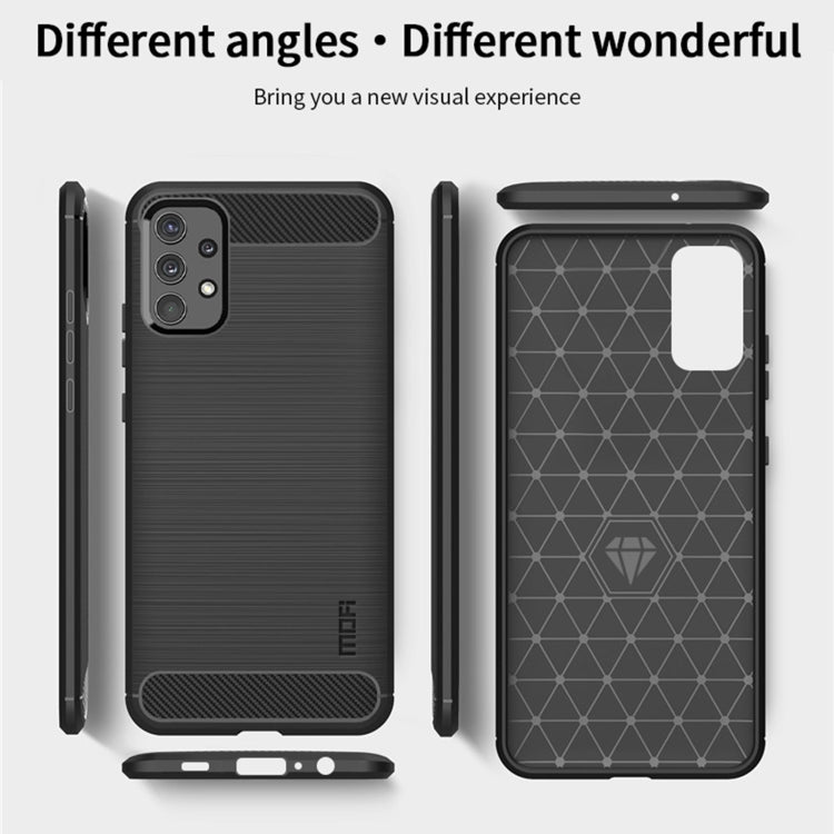 For Samsung Galaxy A32 4G(US Version) MOFI Gentleness Series Brushed Texture Carbon Fiber Soft TPU Case(Black) - Galaxy Phone Cases by MOFI | Online Shopping South Africa | PMC Jewellery