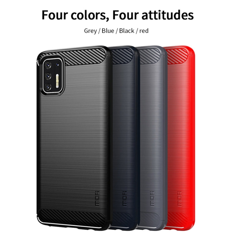 For Motorola Moto G Stylus 2021 MOFI Gentleness Series Brushed Texture Carbon Fiber Soft TPU Case(Black) - Motorola Cases by MOFI | Online Shopping South Africa | PMC Jewellery