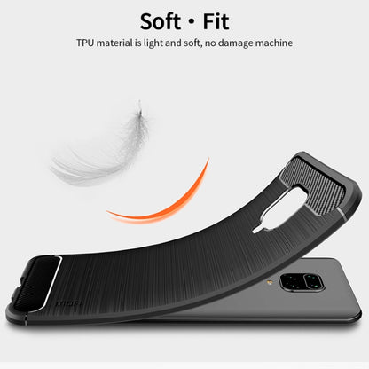 For Xiaomi Redmi Note 9s / Note 9 Pro / Note 9 Pro Max / Foco M2 Pro MOFI Gentleness Series Brushed Texture Carbon Fiber Soft TPU Case(Grey) - Xiaomi Cases by MOFI | Online Shopping South Africa | PMC Jewellery | Buy Now Pay Later Mobicred