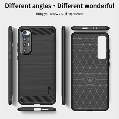 For?Xiaomi Mi 10S MOFI Gentleness Series Brushed Texture Carbon Fiber Soft TPU Case(Grey) - Xiaomi Cases by MOFI | Online Shopping South Africa | PMC Jewellery