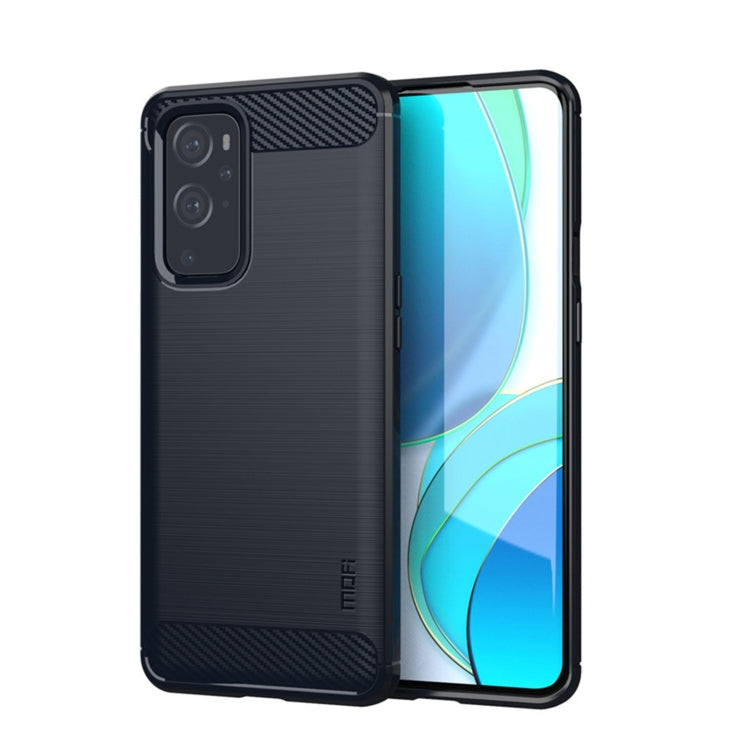 For OnePlus 9 MOFI Gentleness Series Brushed Texture Carbon Fiber Soft TPU Case(Blue) - OnePlus Cases by MOFI | Online Shopping South Africa | PMC Jewellery