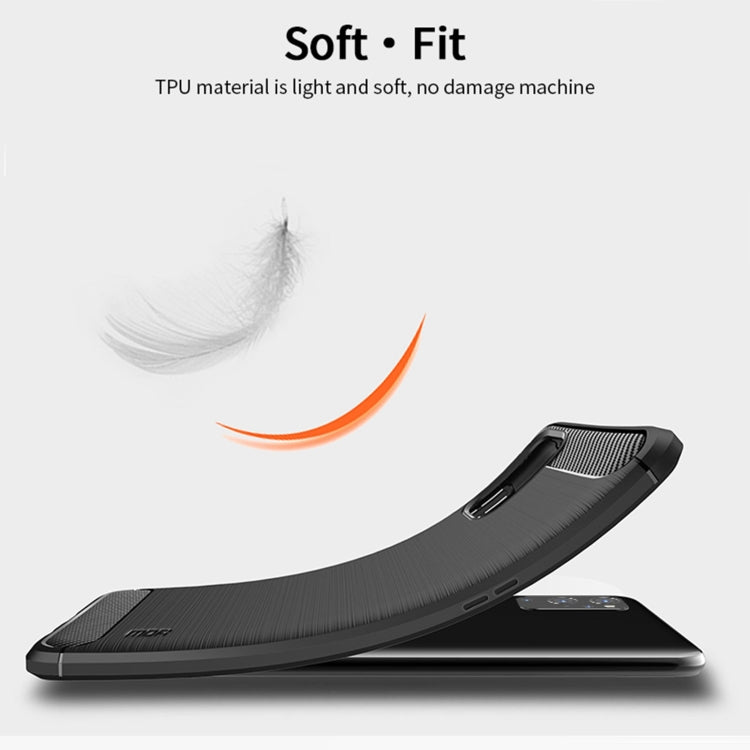 For OnePlus 9 Pro MOFI Gentleness Series Brushed Texture Carbon Fiber Soft TPU Case(Blue) - free shipping - PMC TechLife - Order now!