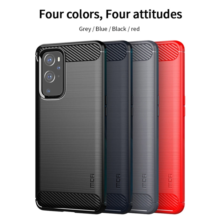 For OnePlus 9 Pro MOFI Gentleness Series Brushed Texture Carbon Fiber Soft TPU Case(Blue) - free shipping - PMC TechLife - Order now!
