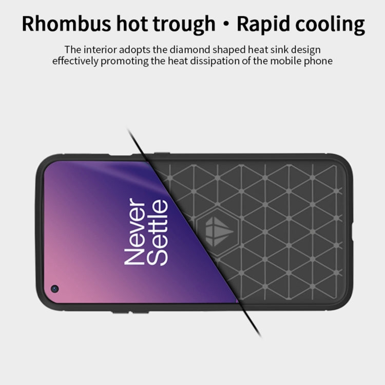 For OnePlus 8T MOFI Gentleness Series Brushed Texture Carbon Fiber Soft TPU Case(Grey) - OnePlus Cases by MOFI | Online Shopping South Africa | PMC Jewellery