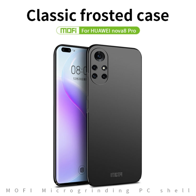 For Huawei Nova 8 Pro MOFI Frosted PC Ultra-thin Hard Case(Black) - Huawei Cases by MOFI | Online Shopping South Africa | PMC Jewellery