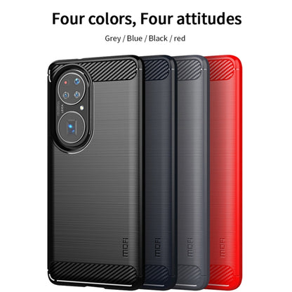 For Huawei P50 Pro MOFI Gentleness Series Brushed Texture Carbon Fiber Soft TPU Case(Black) - Huawei Cases by MOFI | Online Shopping South Africa | PMC Jewellery