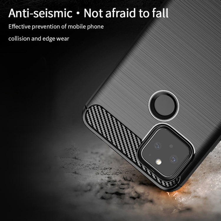For Google Pixel 5a 5G MOFI Gentleness Series Brushed Texture Carbon Fiber Soft TPU Case(Grey) - free shipping - PMC TechLife - Order now!