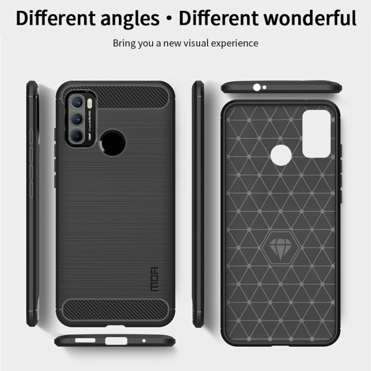 For Motorola G60 / G40 Fusion MOFI Gentleness Series Brushed Texture Carbon Fiber Soft TPU Case(Black) - Motorola Cases by MOFI | Online Shopping South Africa | PMC Jewellery