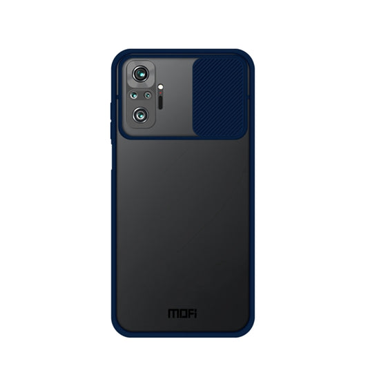 For Xiaomi Redmi Note 10 Pro / Note 10 Pro Max MOFI Xing Dun Series Translucent Frosted PC + TPU Privacy Anti-glare Shockproof All-inclusive Protective Case(Blue) - Xiaomi Cases by MOFI | Online Shopping South Africa | PMC Jewellery