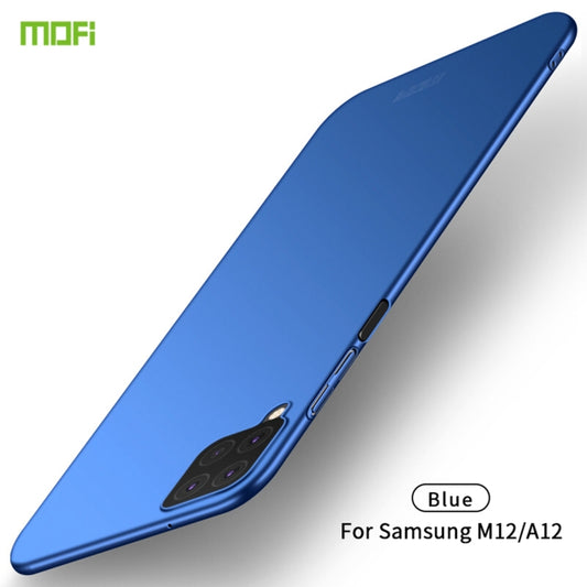 For Samsung Galaxy M12/A12 MOFI Frosted PC Ultra-thin Hard Case(Blue) - Galaxy Phone Cases by MOFI | Online Shopping South Africa | PMC Jewellery