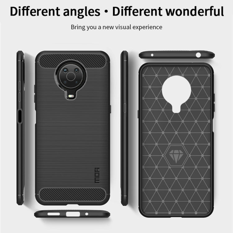 For Nokia G10 / G20 / 6.3 MOFI Gentleness Series Brushed Texture Carbon Fiber Soft TPU Case(Black) - Nokia Cases by MOFI | Online Shopping South Africa | PMC Jewellery