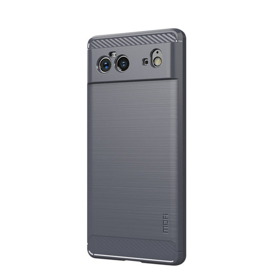 For Google Pixel 6 MOFI Gentleness Series Brushed Texture Carbon Fiber Soft TPU Case(Gray) - Google Cases by MOFI | Online Shopping South Africa | PMC Jewellery