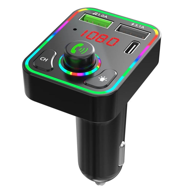 F3 Car FM Transmitter LED Backlight Receiver MP3 Player 3.1A USB Charger Dual USB Charger - Bluetooth Car Kits by PMC TechLife | Online Shopping South Africa | PMC TechLife | Buy Now Pay Later Mobicred
