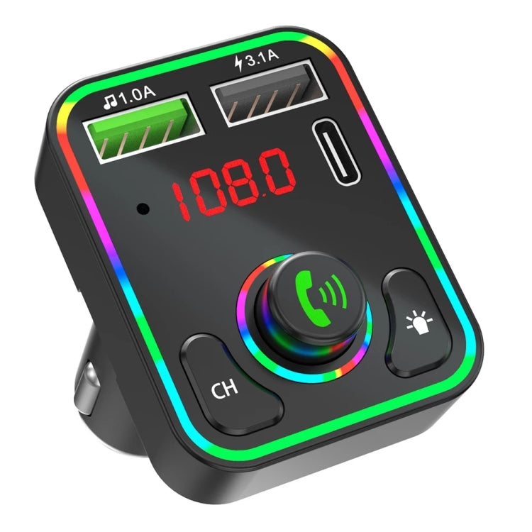 F3 Car FM Transmitter LED Backlight Receiver MP3 Player 3.1A USB Charger Dual USB Charger - Bluetooth Car Kits by PMC TechLife | Online Shopping South Africa | PMC TechLife | Buy Now Pay Later Mobicred