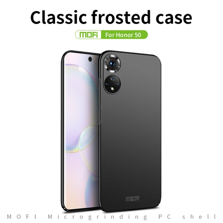 For Honor 50 MOFI Frosted PC Ultra-thin Hard Case(Gold) - Honor Cases by MOFI | Online Shopping South Africa | PMC TechLife | Buy Now Pay Later Mobicred