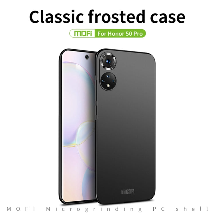 For Honor 50 Pro MOFI Frosted PC Ultra-thin Hard Case(Black) - Honor Cases by MOFI | Online Shopping South Africa | PMC TechLife | Buy Now Pay Later Mobicred