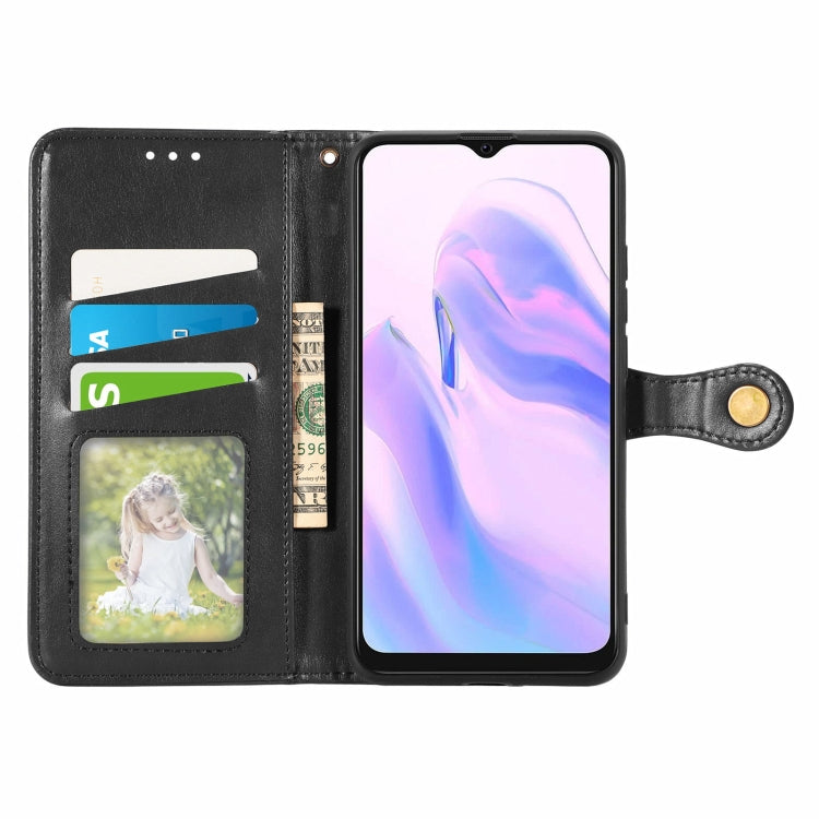 For Blackview A70 Solid Color Leather Buckle Phone Case with Lanyard & Photo Frame & Card Slot & Wallet & Stand Function(Black) - More Brand by PMC Jewellery | Online Shopping South Africa | PMC Jewellery | Buy Now Pay Later Mobicred