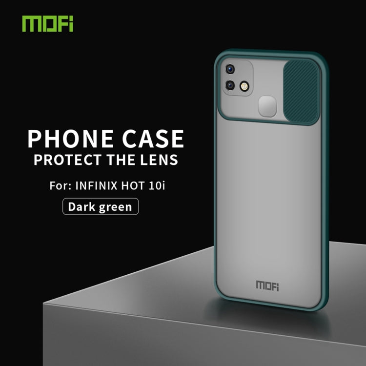 For Infinix HOT 10i MOFI Xing Dun Series Translucent Frosted PC + TPU Privacy Anti-glare Shockproof All-inclusive Protective Case(Green) - Infinix Cases by MOFI | Online Shopping South Africa | PMC Jewellery