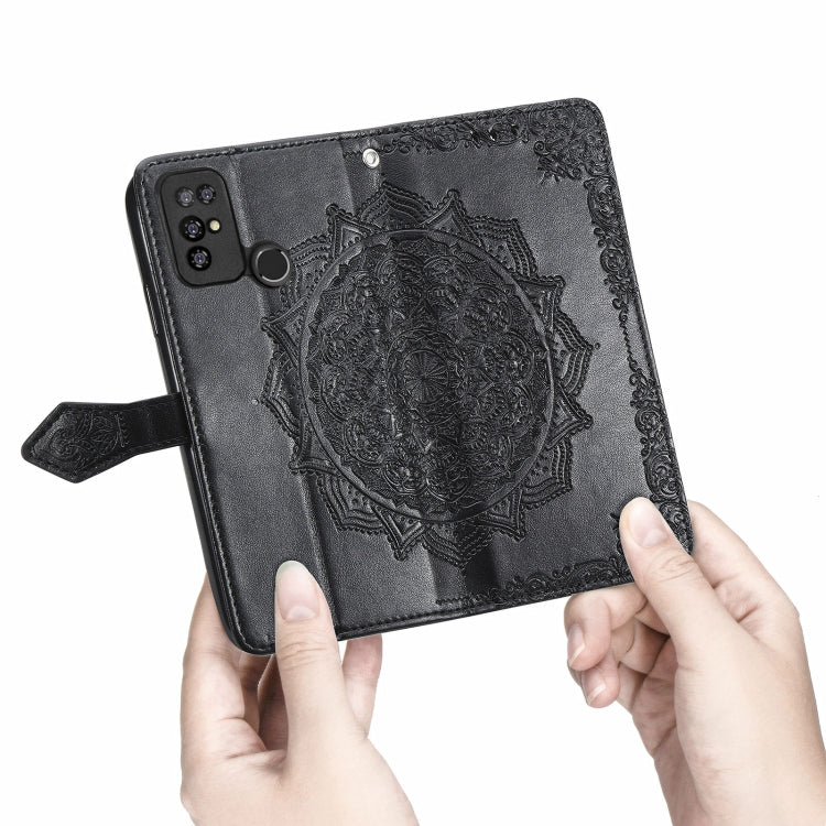 For Doogee X96 Pro Mandala Flower Embossed Horizontal Flip Leather Case with Holder & Three Card Slots & Wallet & Lanyard(Black) - More Brand by PMC Jewellery | Online Shopping South Africa | PMC Jewellery | Buy Now Pay Later Mobicred