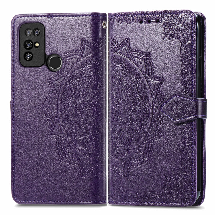For Doogee X96 Pro Mandala Flower Embossed Horizontal Flip Leather Case with Holder & Three Card Slots & Wallet & Lanyard(Purple) - More Brand by PMC Jewellery | Online Shopping South Africa | PMC Jewellery | Buy Now Pay Later Mobicred