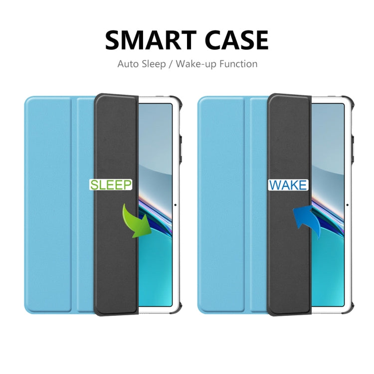 For Huawei MatePad 11 2021 ENKAY Custer Texture Horizontal Flip PU+PC Leather Case with Three-folding Holder & Sleep / Wake-up Function(Black) - free shipping - PMC TechLife - Order now!