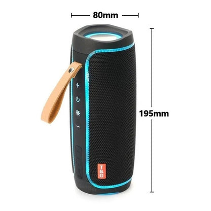 T&G TG287 LED Flashing Light Bluetooth Speaker Portable Wireless Stereo Bass Subwoofer FM / TF / USB(Blue) - Desktop Speaker by T&G | Online Shopping South Africa | PMC Jewellery | Buy Now Pay Later Mobicred