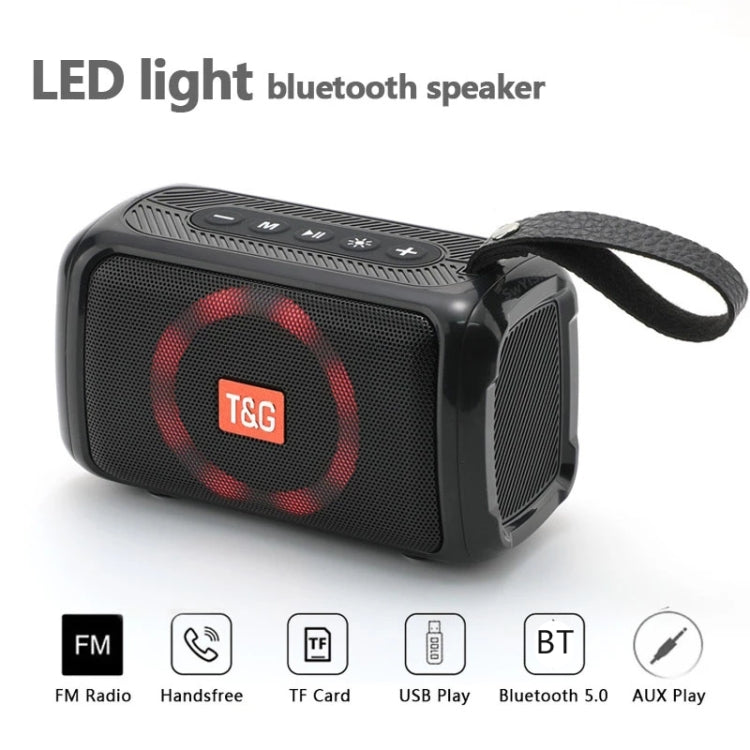 T&G TG193 Portable Bluetooth Speaker LED Light Waterproof Outdoor Subwoofer Support TF Card / FM Radio / AUX(Gray) - Desktop Speaker by T&G | Online Shopping South Africa | PMC Jewellery | Buy Now Pay Later Mobicred