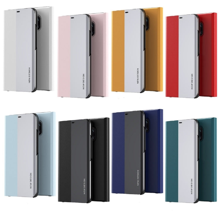 For Huawei P30 Pro Side Electroplated Dormant Ultra-Thin Horizontal Flip Leather Case with Holder(Silver) - Huawei Cases by PMC TechLife | Online Shopping South Africa | PMC TechLife