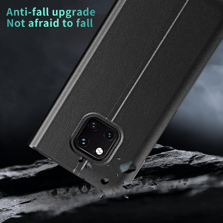 For Huawei P30 Pro Side Electroplated Dormant Ultra-Thin Horizontal Flip Leather Case with Holder(Silver) - Huawei Cases by PMC TechLife | Online Shopping South Africa | PMC TechLife