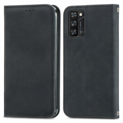 For Blackview A100 Retro Skin Feel Business Magnetic Horizontal Flip Leather Case with Holder & Card Slots & Wallet & Photo Frame(Black) - More Brand by PMC Jewellery | Online Shopping South Africa | PMC Jewellery | Buy Now Pay Later Mobicred