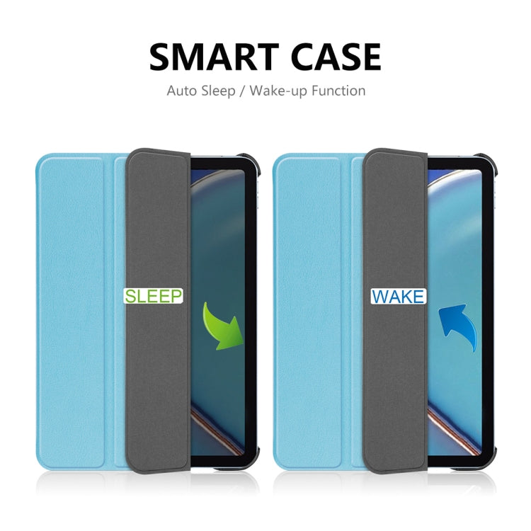 For iPad mini 2024 / mini 6 ENKAY Custer Texture Horizontal Flip PU+PC Leather Tablet Case with Three-folding Holder & Sleep / Wake-up Function(Black) - free shipping - PMc TechLife - Order now!