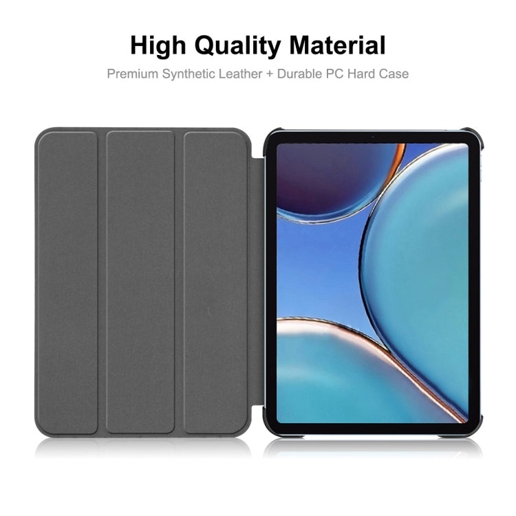 For iPad mini 2024 / mini 6 ENKAY Custer Texture Horizontal Flip PU+PC Leather Tablet Case with Three-folding Holder & Sleep / Wake-up Function(Black) - free shipping - PMc TechLife - Order now!