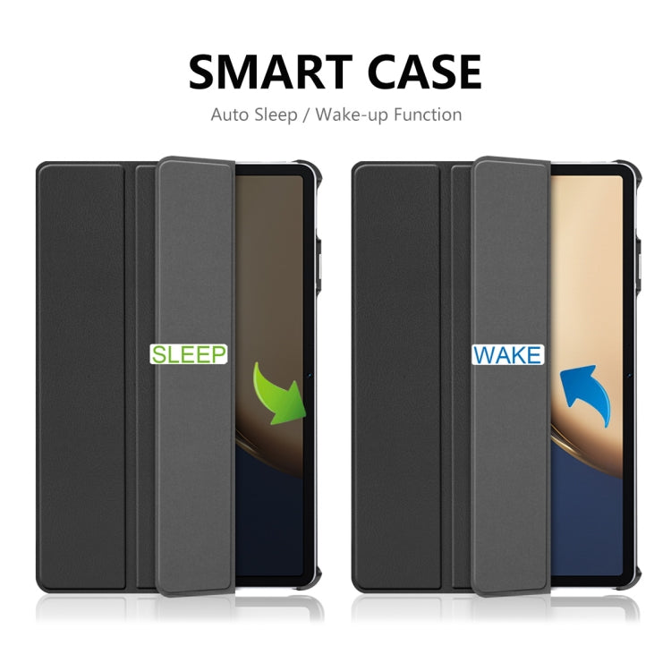 For Honor Tablet V7 Pro ENKAY Custer Texture Horizontal Flip PU+PC Leather Case with Three-folding Holder & Sleep / Wake-up Function(Grey) - Honor by ENKAY | Online Shopping South Africa | PMC TechLife | Buy Now Pay Later Mobicred