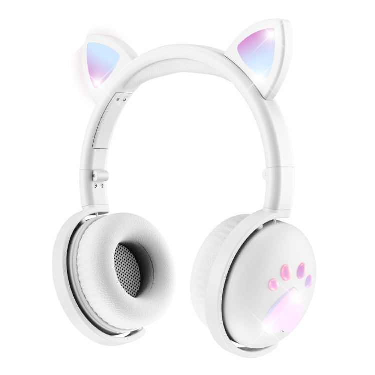 BK9 HiFi 7.1 Surround Sound Cat Claw Luminous Cat Ear Bluetooth Gaming Headset with Mic(White) - Multimedia Headset by PMC Jewellery | Online Shopping South Africa | PMC Jewellery | Buy Now Pay Later Mobicred