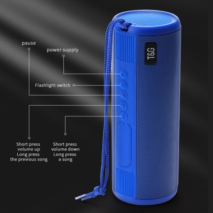 T&G TG635 Portable Outdoor Waterproof Bluetooth Speaker with Flashlight Function(Gray) - Waterproof Speaker by T&G | Online Shopping South Africa | PMC Jewellery | Buy Now Pay Later Mobicred