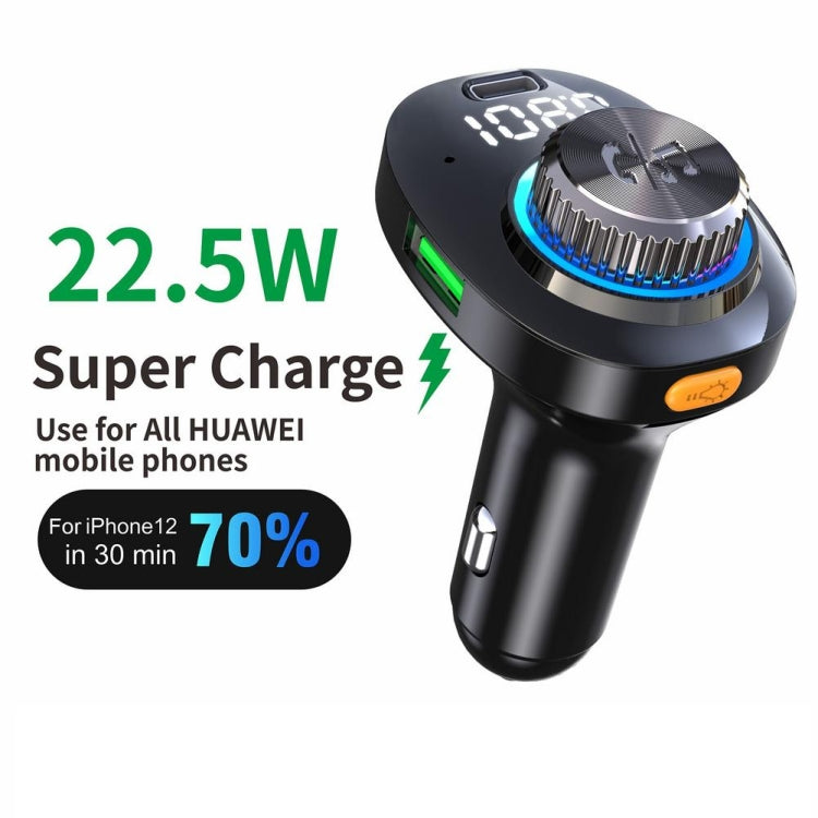 C18 Car Audio Receiver 3.1A Quick Charge USB Device BT 5.0 Color LED Backlight FM Transmitter - Bluetooth Car Kits by PMC TechLife | Online Shopping South Africa | PMC TechLife | Buy Now Pay Later Mobicred