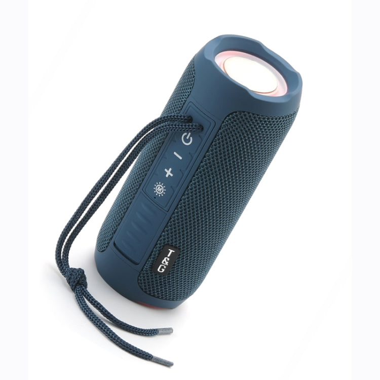 T&G TG227 Outdoor Portable Waterproof Bluetooth Music Speaker with LED Support FM / TF / USB(Navy blue) - Desktop Speaker by T&G | Online Shopping South Africa | PMC Jewellery | Buy Now Pay Later Mobicred