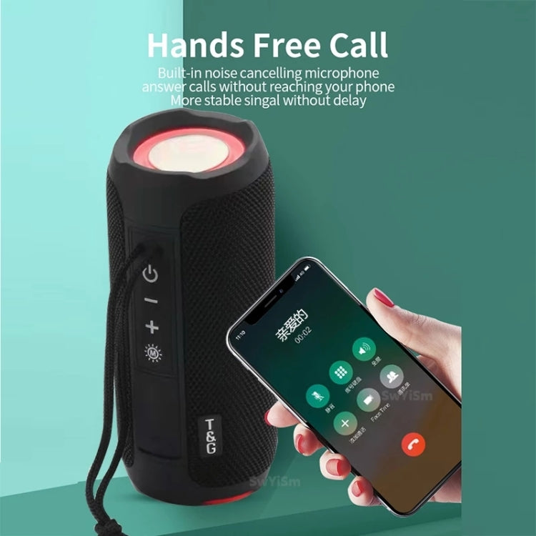 T&G TG227 Outdoor Portable Waterproof Bluetooth Music Speaker with LED Support FM / TF / USB(Red) - Desktop Speaker by T&G | Online Shopping South Africa | PMC Jewellery | Buy Now Pay Later Mobicred