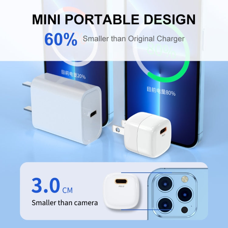 ENKAY APQ-011 Mini PD 20W USB-C / Type-C Port Fast Charger, US Plug(Black) - free shipping - PMC TechLife - Order now!