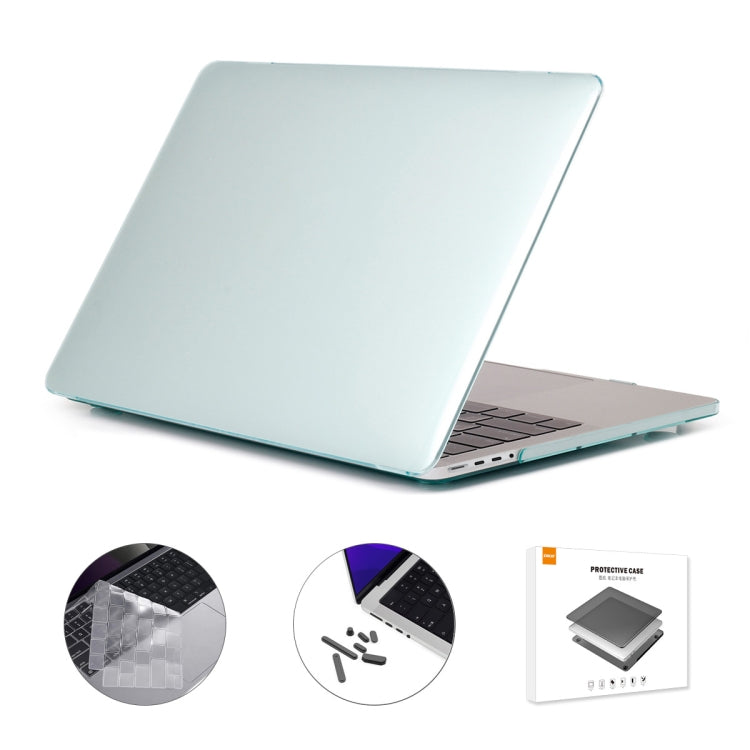 ENKAY Hat-Prince 3 in 1 Crystal Laptop Protective Case + TPU Keyboard Film + Anti-dust Plugs Set for MacBook Pro 16.2 inch A2485 2021/A2880 2023, Version:US Version(Light Green) - MacBook Pro Cases by ENKAY | Online Shopping South Africa | PMC Jewellery | Buy Now Pay Later Mobicred