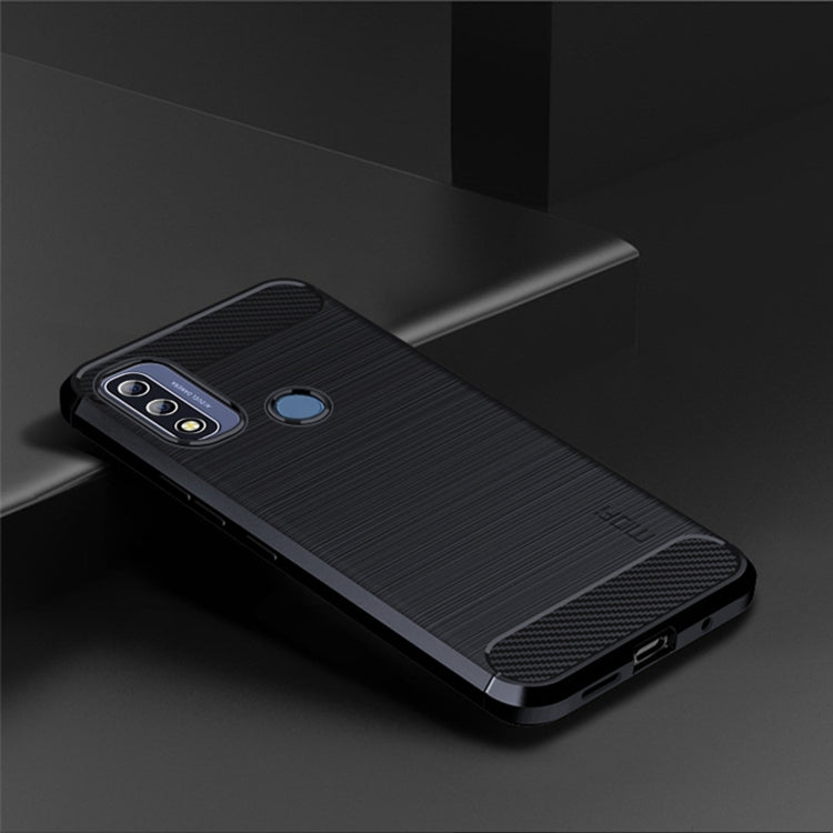 For Motorola Moto G Pure 2021 MOFI Gentleness Series Brushed Texture Carbon Fiber Soft TPU Case(Blue) - Motorola Cases by MOFI | Online Shopping South Africa | PMC Jewellery | Buy Now Pay Later Mobicred