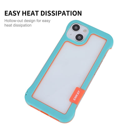 For iPhone 13 ENKAY Frameless Hollow Shockproof PC Case(White) - iPhone 13 Cases by ENKAY | Online Shopping South Africa | PMC Jewellery | Buy Now Pay Later Mobicred