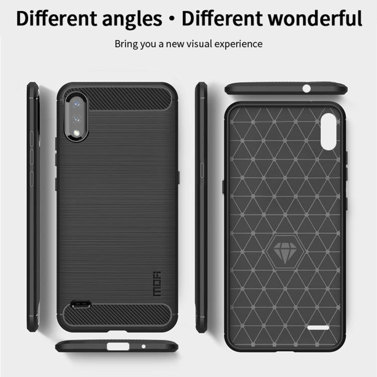 For LG K22 / K22 Plus MOFI Gentleness Brushed Carbon Fiber Soft TPU Case(Gray) - LG by MOFI | Online Shopping South Africa | PMC TechLife | Buy Now Pay Later Mobicred