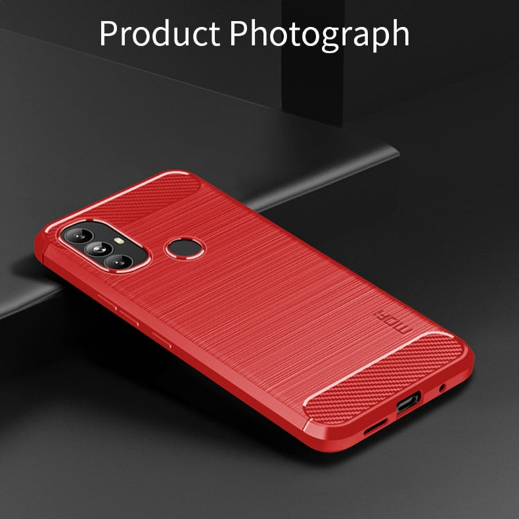 For Motorola Moto G Power 2022 MOFI Gentleness Brushed Carbon Fiber Soft TPU Case(Red) - Motorola Cases by MOFI | Online Shopping South Africa | PMC Jewellery