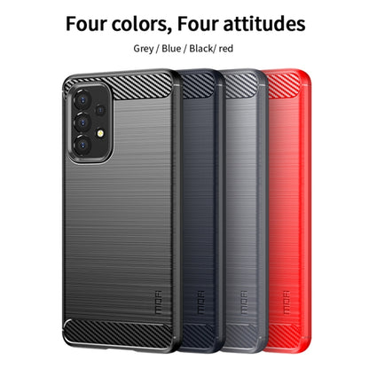 For Samsung Galaxy A53 5G MOFI Gentleness Brushed Carbon Fiber Soft TPU Case(Red) - Galaxy Phone Cases by MOFI | Online Shopping South Africa | PMC Jewellery