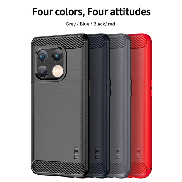 For OnePlus 10 Pro 5G MOFI Gentleness Brushed Carbon Fiber Soft TPU Case(Black) - OnePlus Cases by MOFI | Online Shopping South Africa | PMC TechLife | Buy Now Pay Later Mobicred